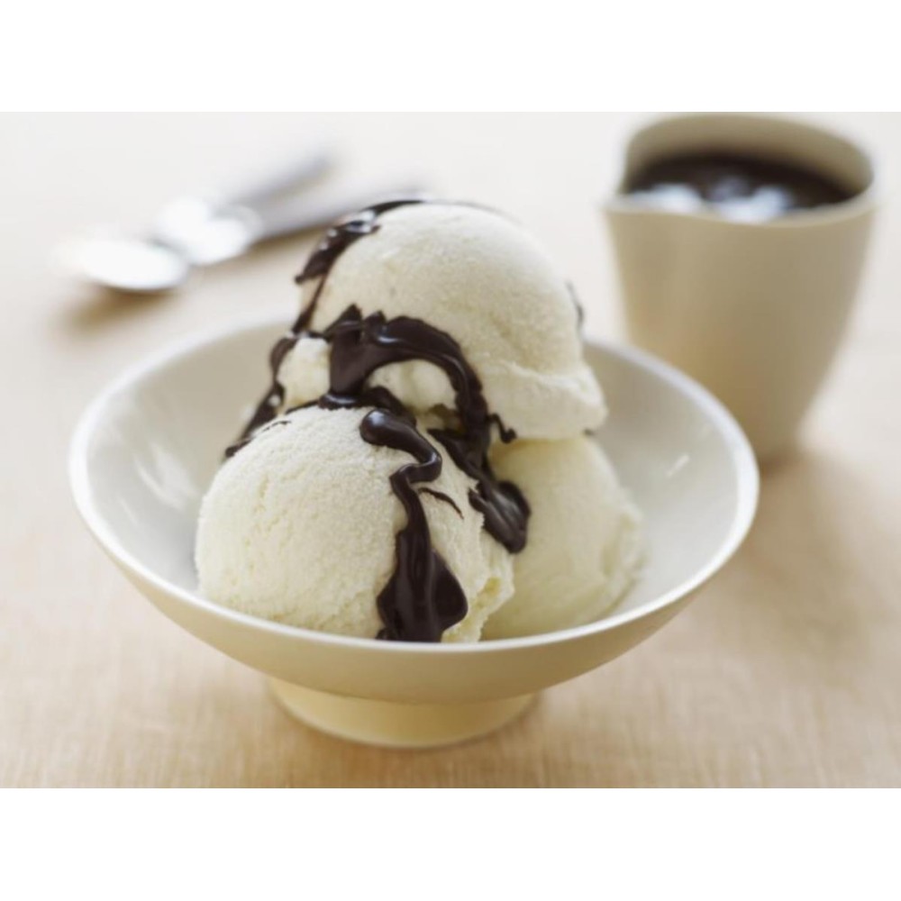 SORVETE COM CALDA DE CHOCOLATE 